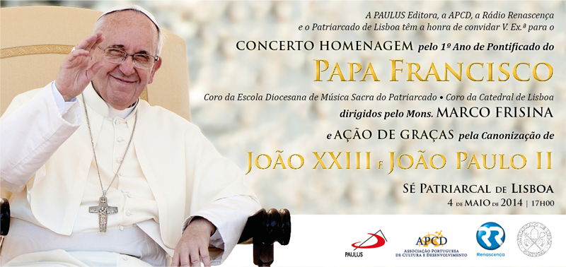 Nova data para Concerto de Homenagem ao Papa Francisco