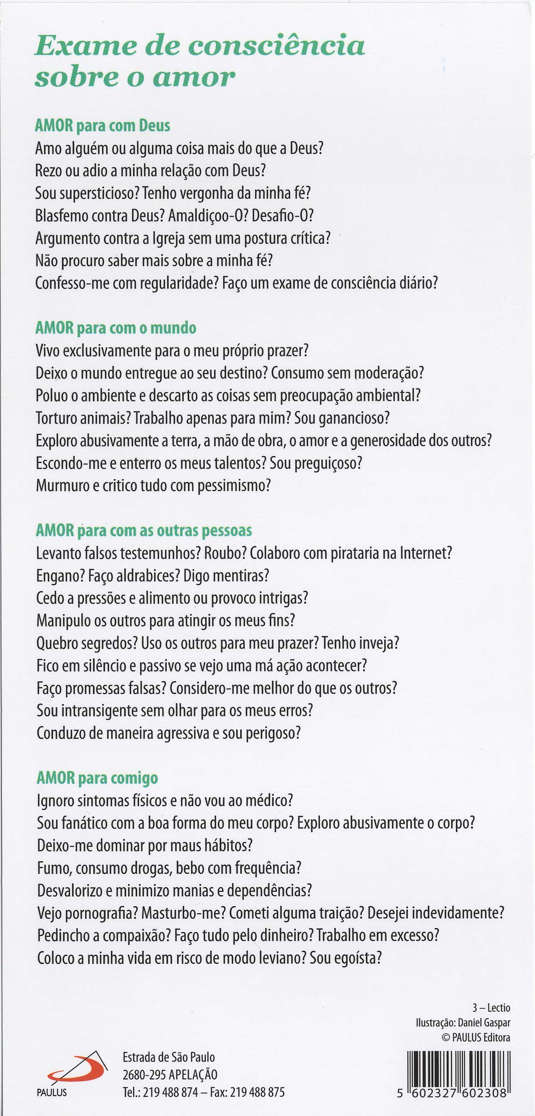 Pagela Sacramento da Misericórdia - Pacote com 7 un.