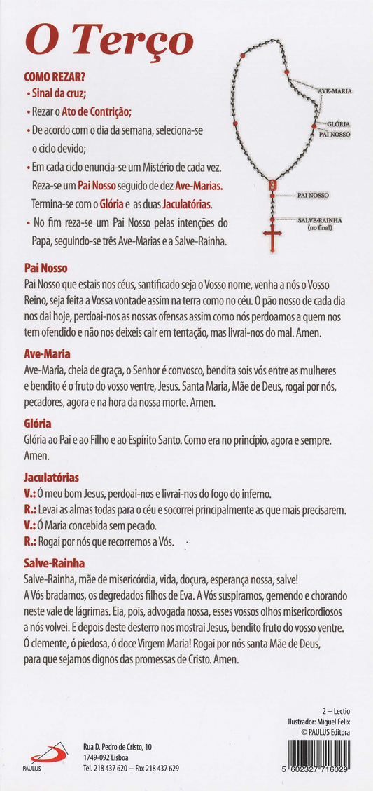 Pagela O Rosário da Virgem Maria - Pacote com 7 un.