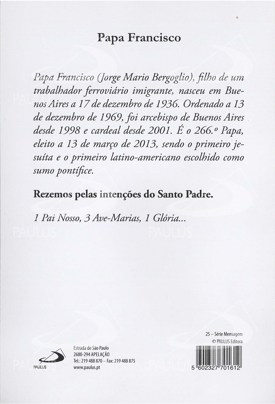 Pagela Papa Francisco - 25 un.