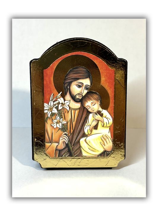 Ícone São José com Menino Jesus