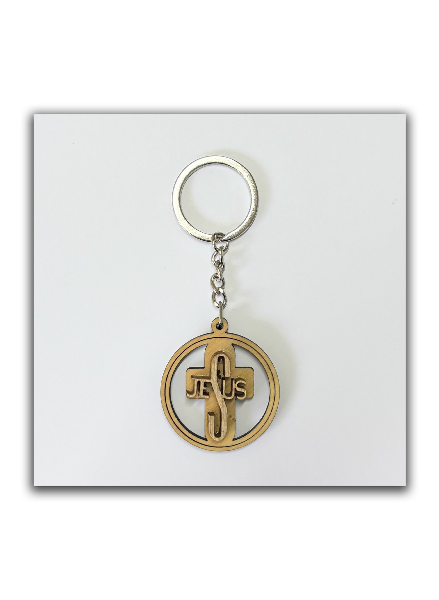 Porta-chaves “Jesus” – Madeira de oliveira