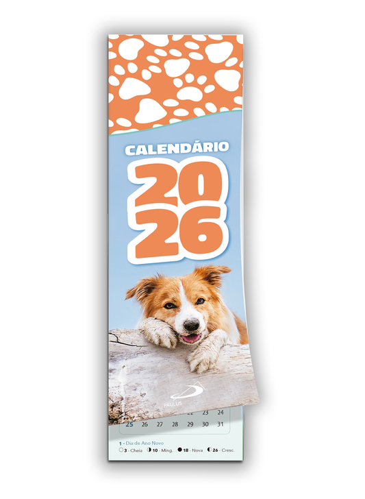 Calendário marcador 2026 - Pets