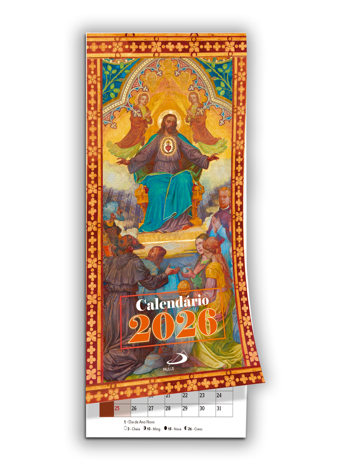 Calendário marcador 2026 - Santos
