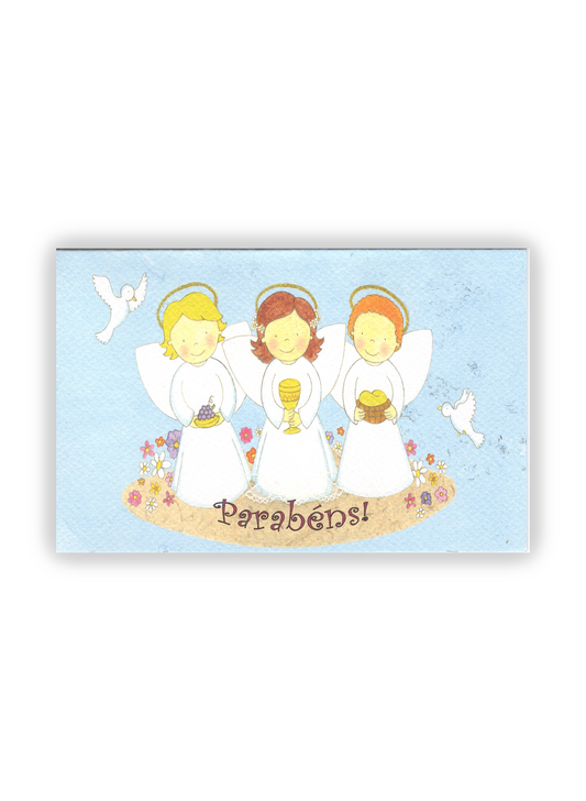 Cartão Parabéns Primeira Comunhão - 10 un.
