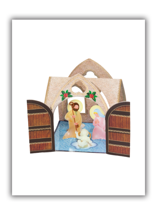 Cartão Presépio dobrável