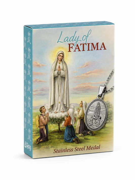 Colar com medalha de Nossa Senhora de Fátima