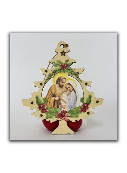 Sagrada Família - Enfeite para Árvore de Natal - Embalagem para oferta
