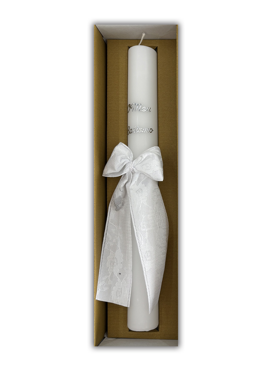 Vela para Batismo - Cor branca