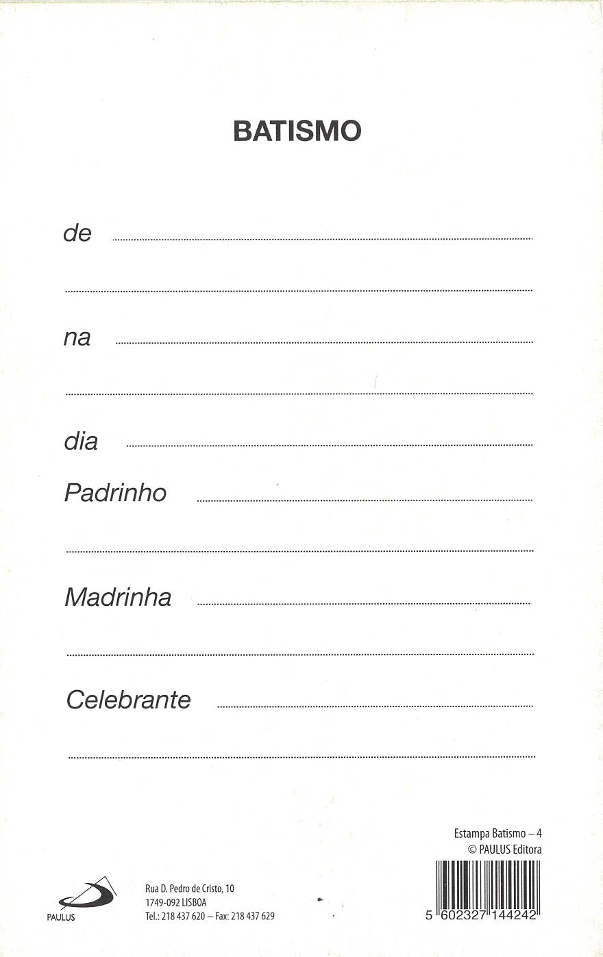 Diploma Batismo - 10 un.