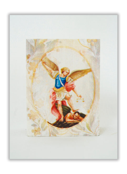 Terço São Miguel - Caixa em madeira