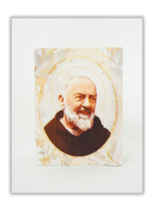 Terço São Padre Pio de Pietrelcina - Caixa em madeira