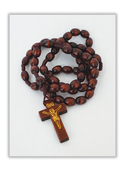 Terço - Cordão e madeira