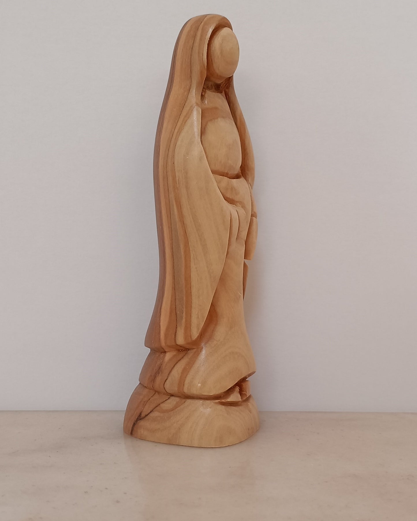 Imagem Nossa Senhora do Bom Parto em madeira de oliveira