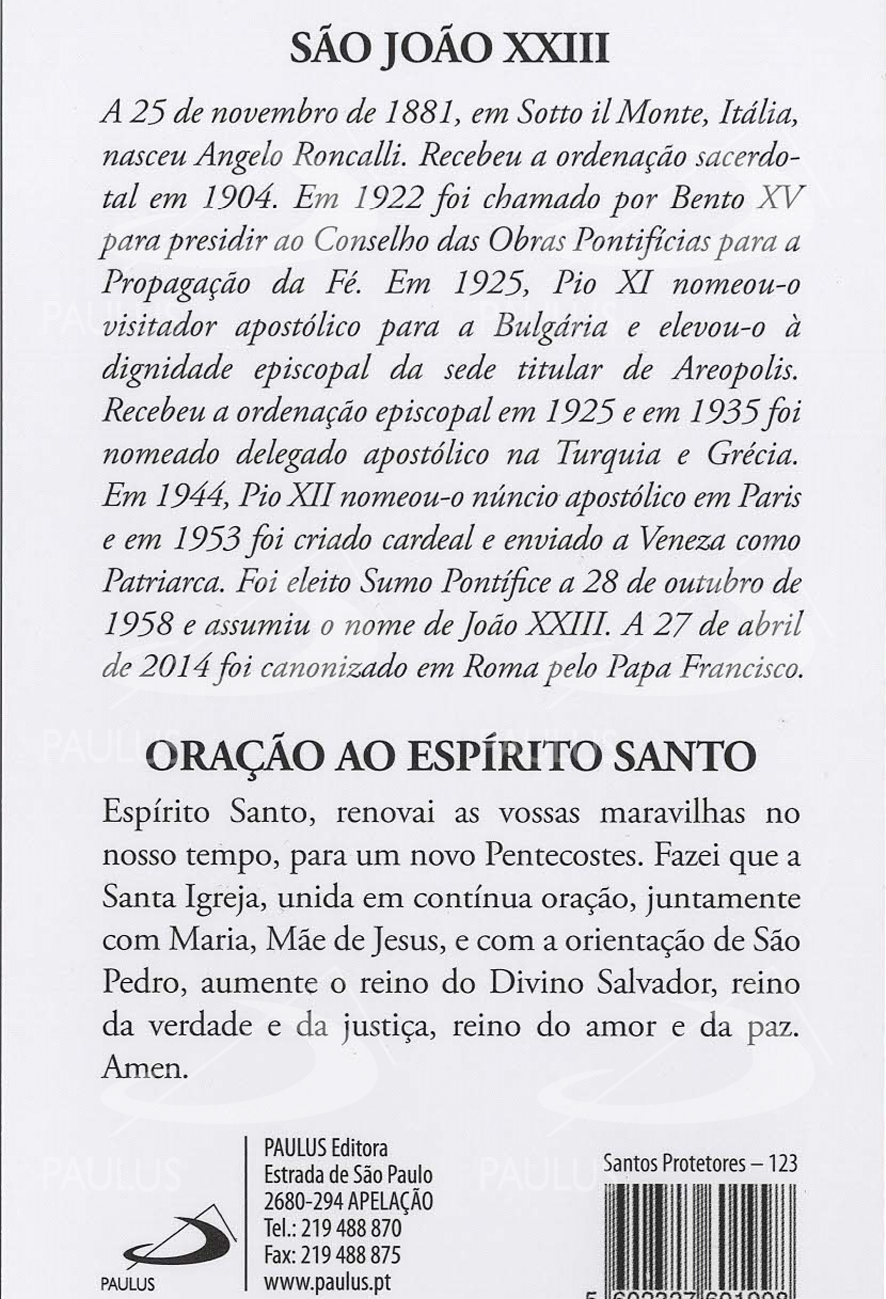 Pagela São João XXIII - Pacote com 10 un.