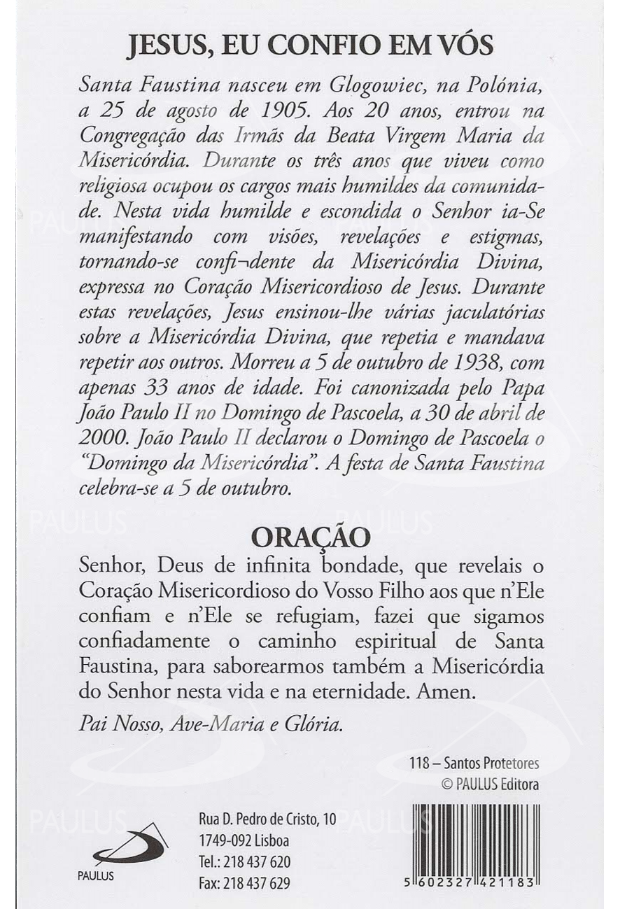 Pagela Jesus, eu confio em Vós - 25 un.