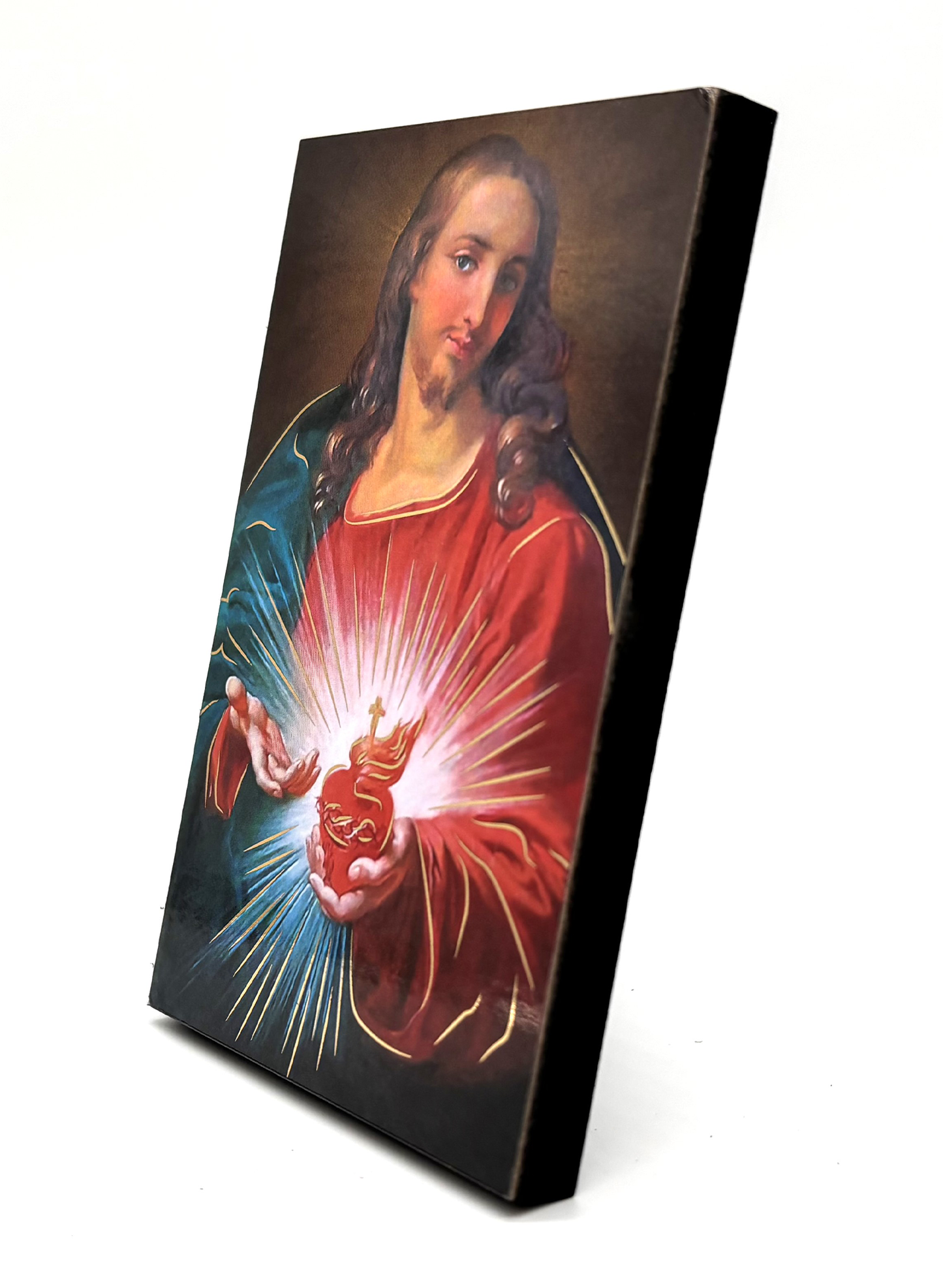 Quadro Sagrado Coração de Jesus em madeira