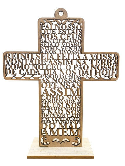 Cruz Pai-nosso ( em madeira MDF)
