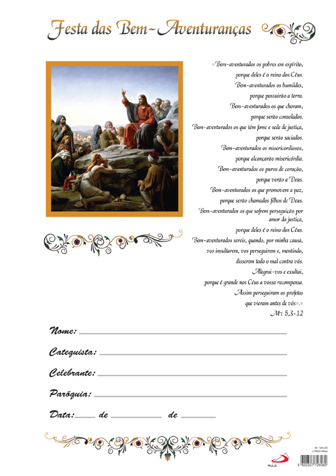 Diploma Festa das Bem-aventuranças