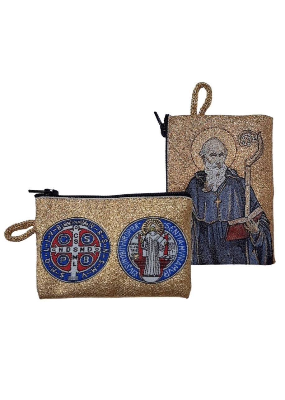 Bolsa para Terço em Tecido – São Bento