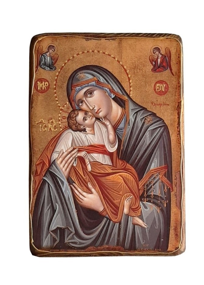 Ícone de Nossa Senhora da Ternura em Madeira
