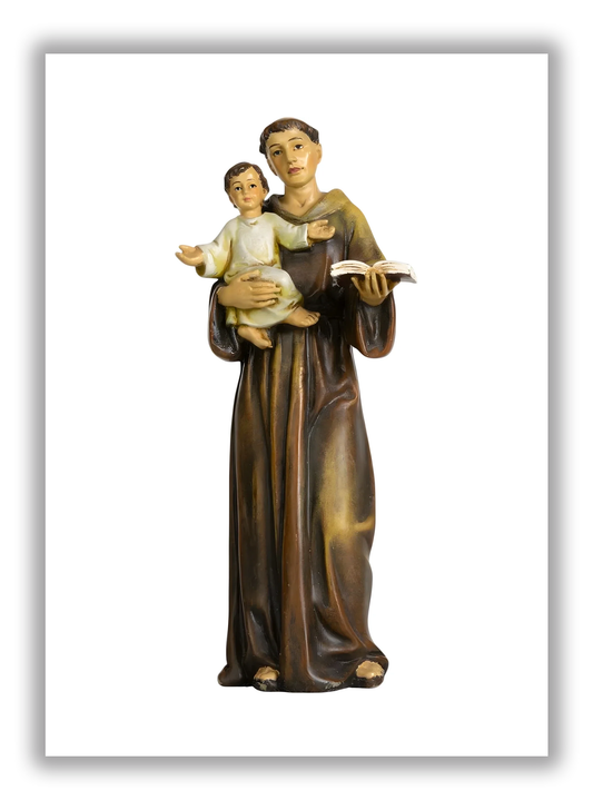 Santo António de Lisboa com o Menino em resina e pó de madeira