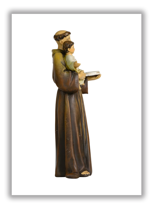 Santo António de Lisboa com o Menino em resina e pó de madeira