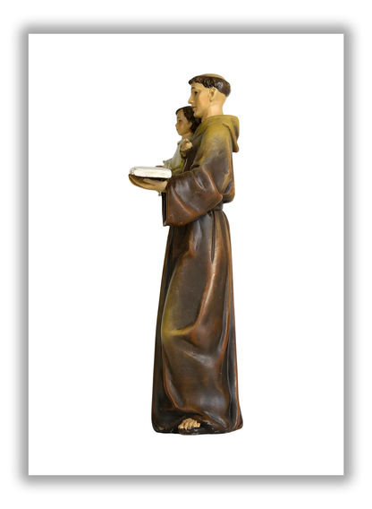 Santo António de Lisboa com o Menino em resina e pó de madeira