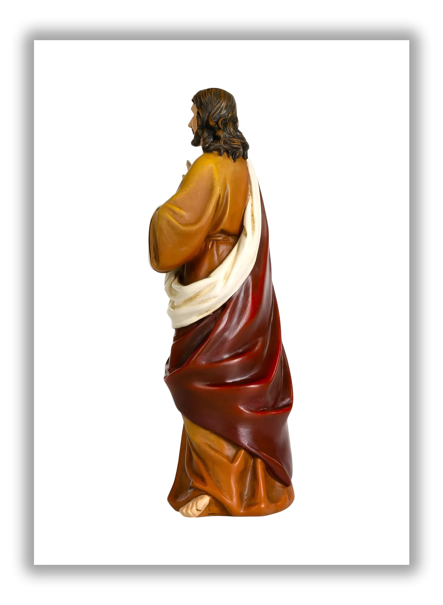 Sagrado Coração de Jesus em resina e pó de madeira