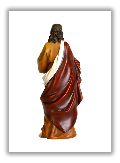 Sagrado Coração de Jesus em resina e pó de madeira