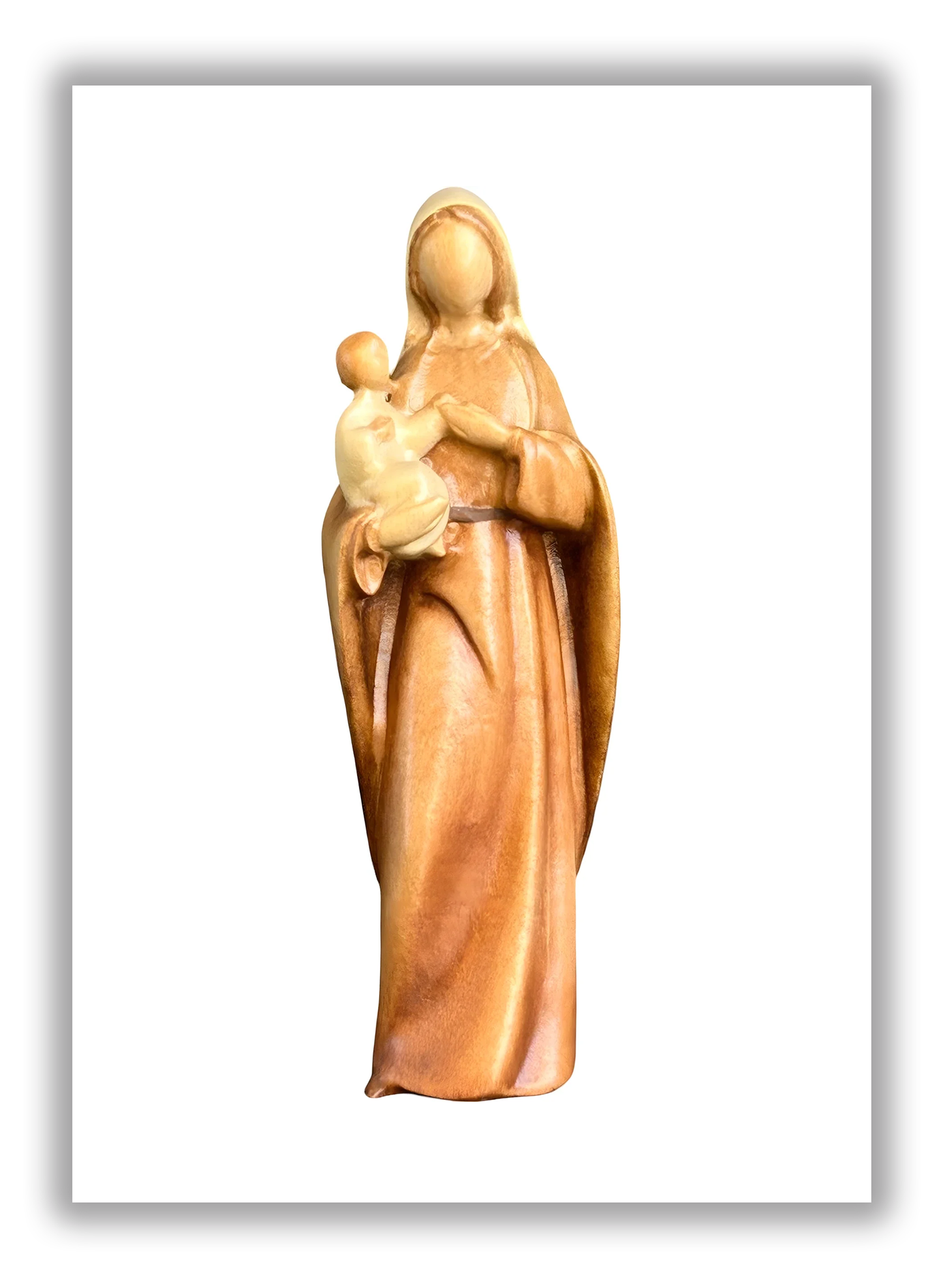 Amor de Mãe em madeira de Val Gardena