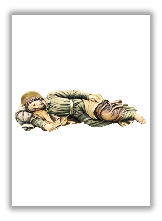 São José a dormir em madeira de Val Gardena