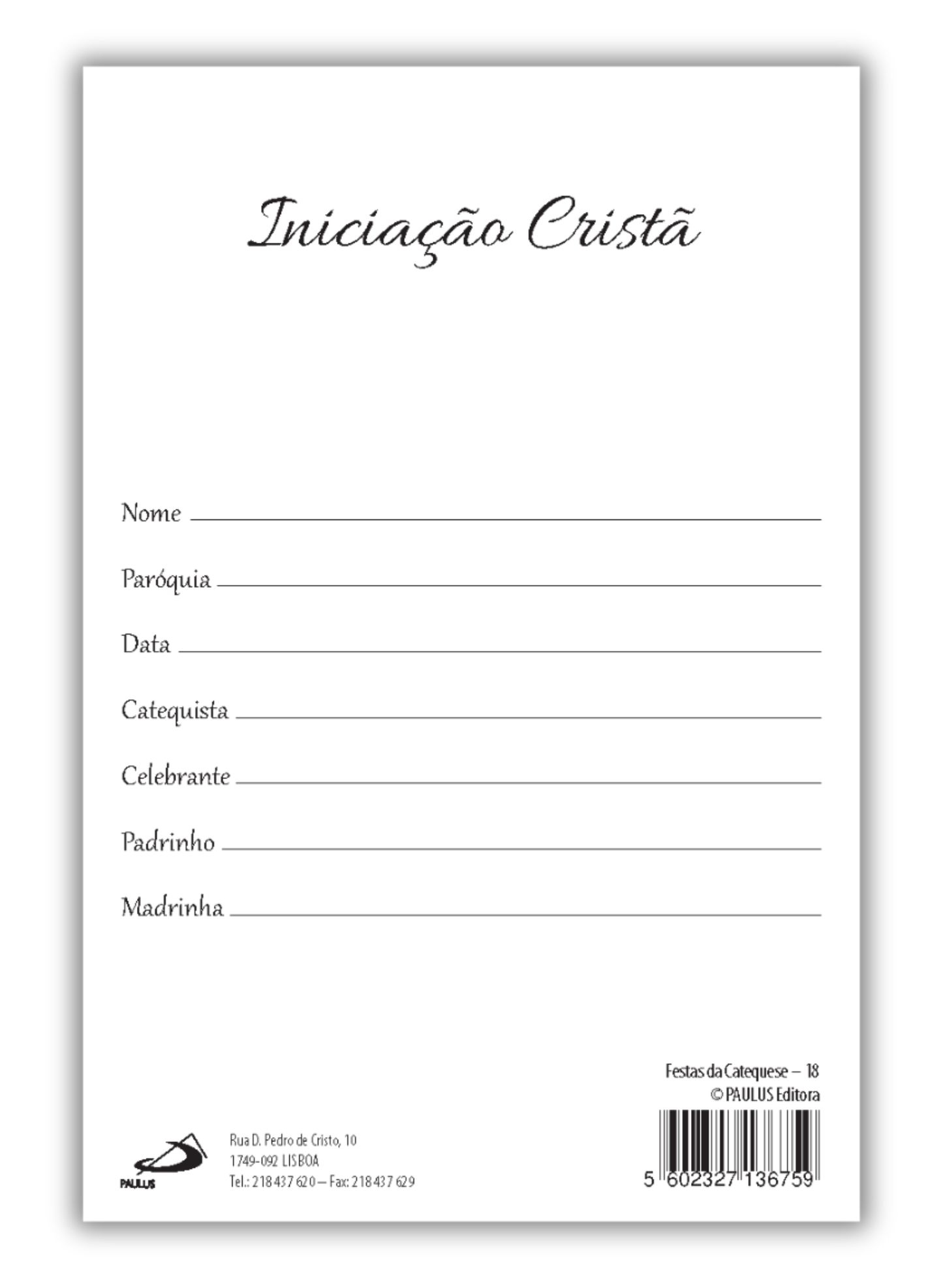 Diploma/postal - Iniciação Cristã - 10 un.