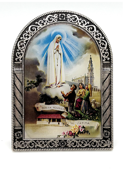 Placa Metálica Nossa Senhora de Fátima