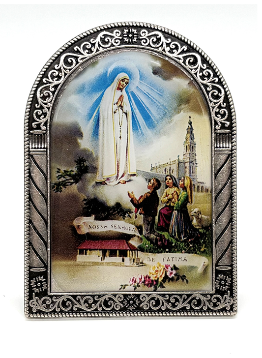 Placa Metálica Nossa Senhora de Fátima