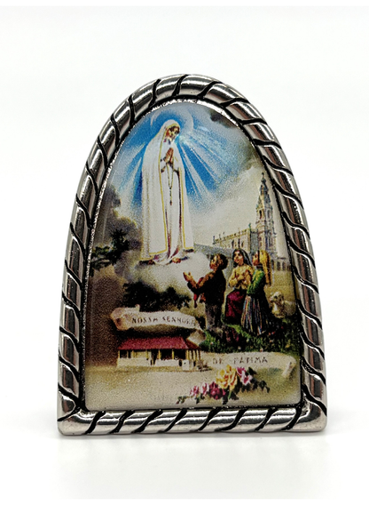 Placa Metálica Nossa Senhora de Fátima