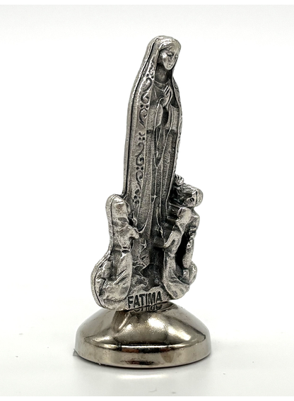 Imagem miniatura Nossa Senhora de Fátima em metal