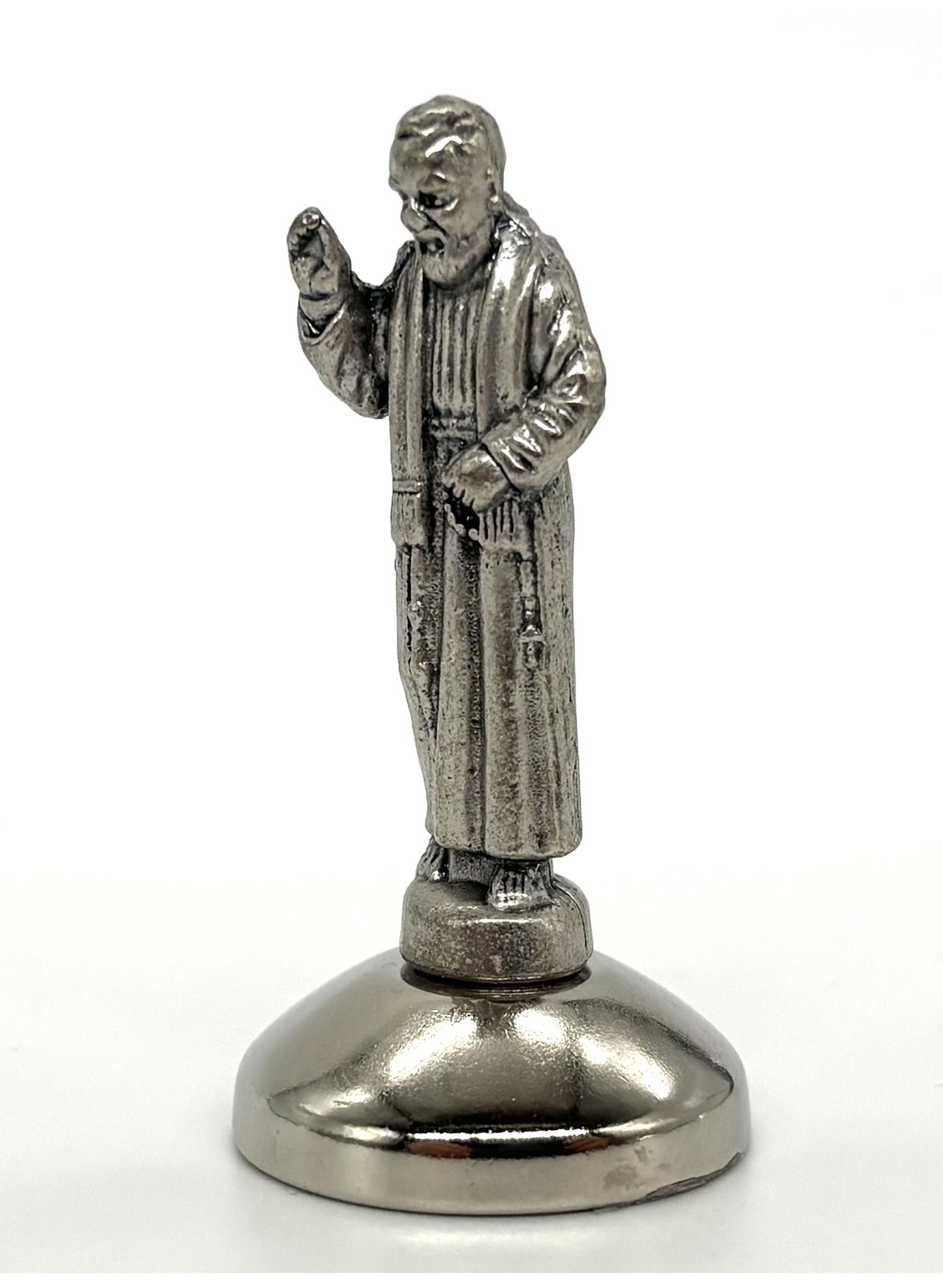 Imagem miniatura São Padre Pio em metal