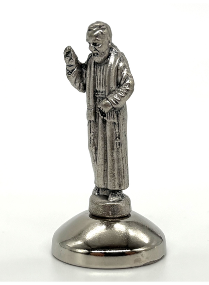 Imagem miniatura São Padre Pio em metal