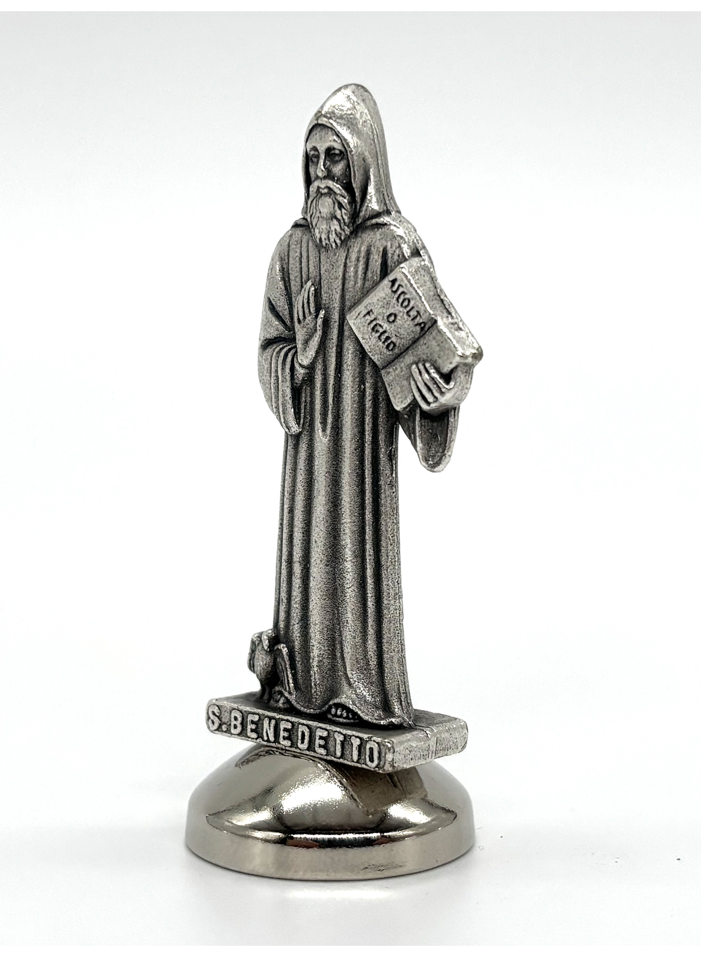 Imagem miniatura São Bento em metal