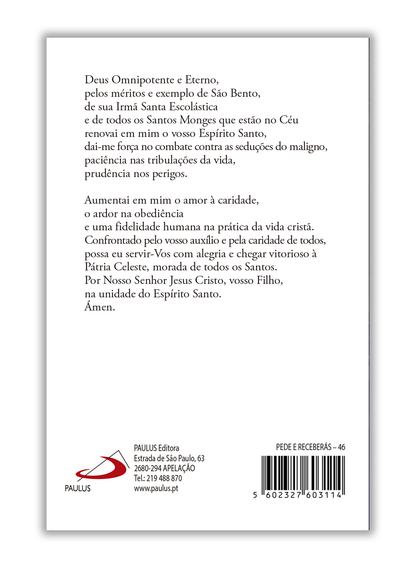 Pagela Orações a São Bento