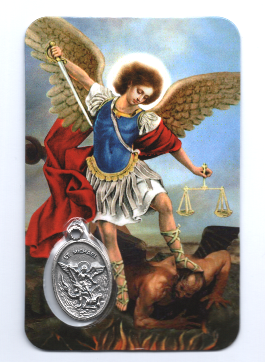 Pagela São Miguel Arcanjo com medalha