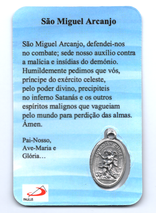 Pagela São Miguel Arcanjo com medalha