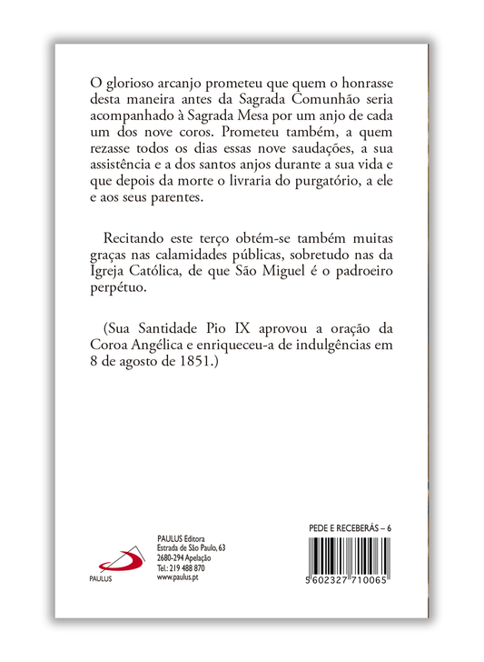 Pagela Terço a São Miguel ou Coroa Angélica