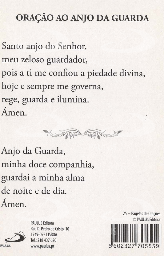 Pagela Oração ao Anjo da Guarda - 25 un.