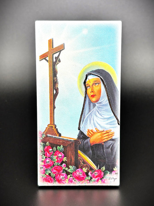 Quadro Santa Rita de Cássia em madeira
