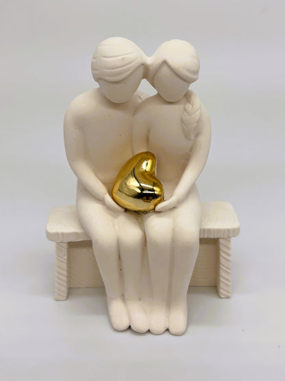 Imagem Casal com coração dourado