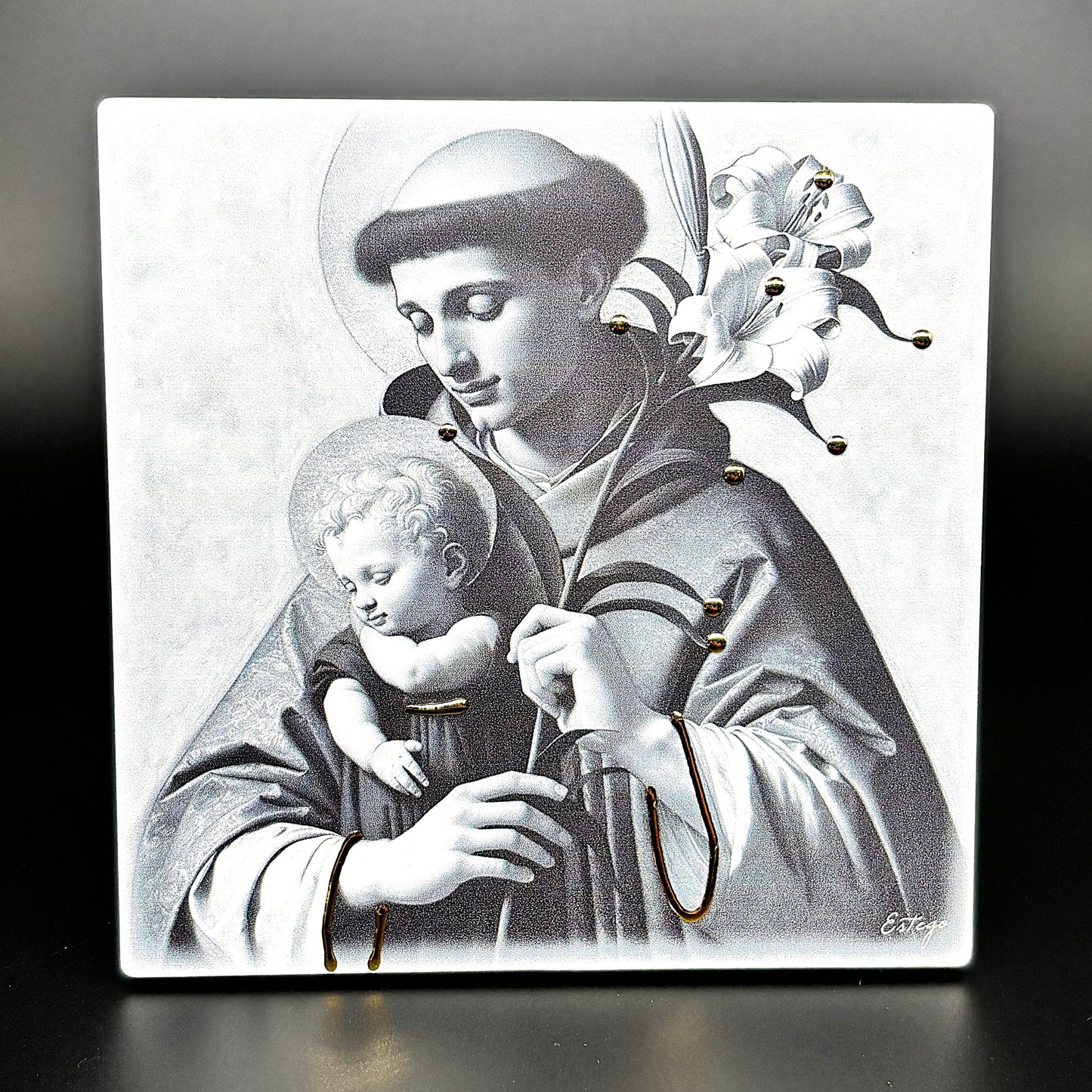 Quadro Santo António de Lisboa em madeira