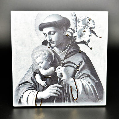 Quadro Santo António de Lisboa em madeira