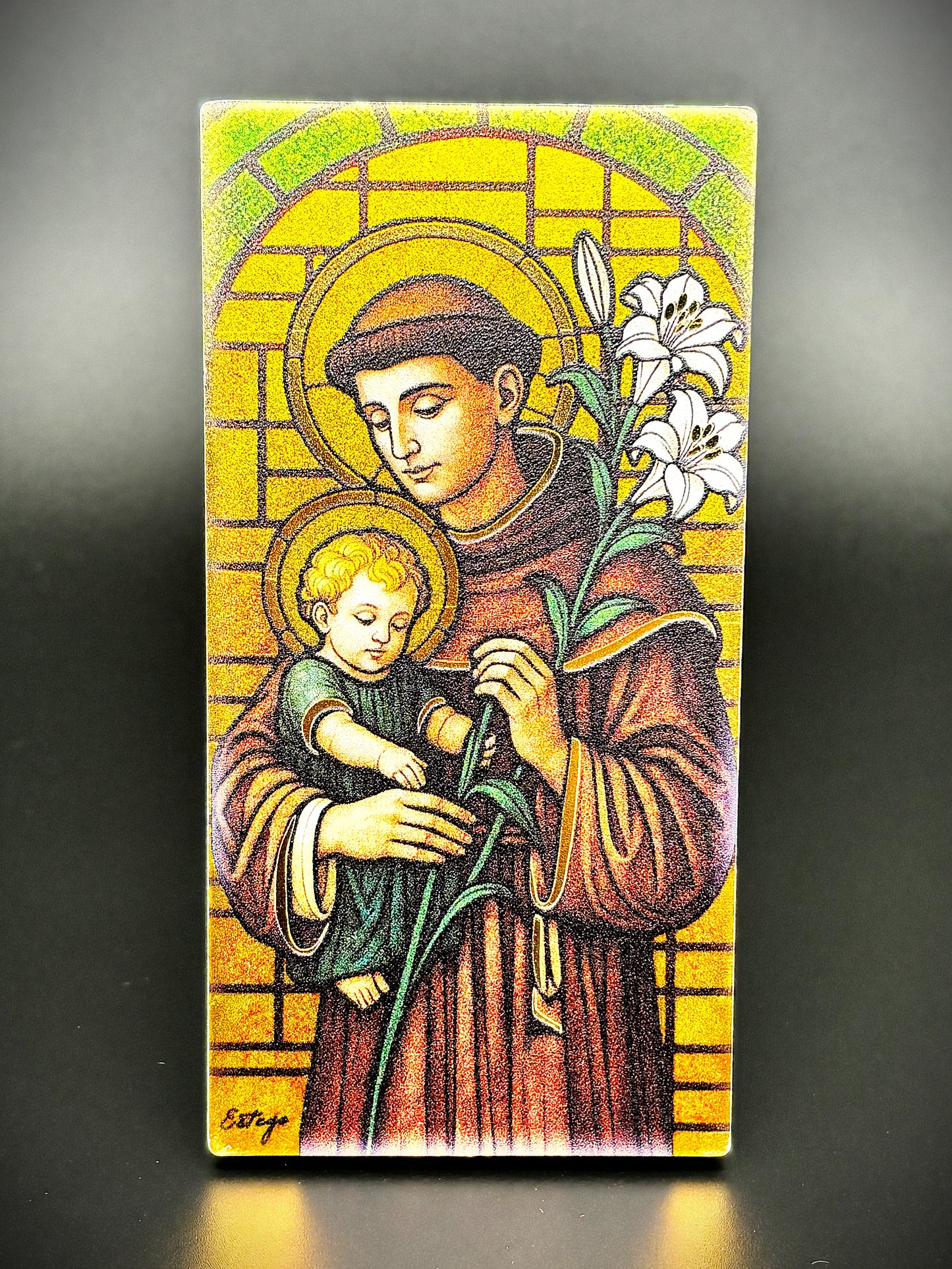 Quadro Santo António de Lisboa em madeira